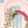 1996-07-10 Hauseingang auf Naxos 16,9x12cm t