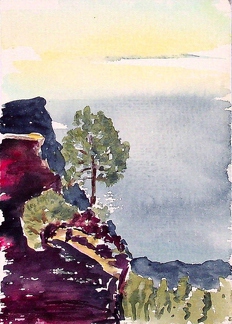 Felsenlandschaft 14,7x10,5cm (Postkarte) t