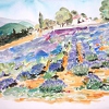 2001 Lavendelfelder in der Provence 48x36cm t
