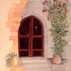1993-07-18 Hauseingang in Lindos (Rhodos) 32x24cm t
