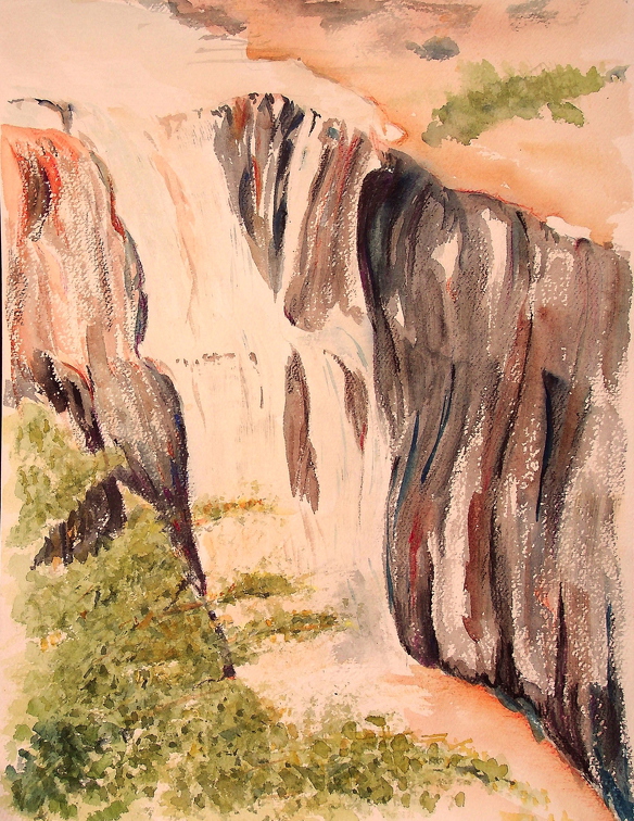 1996 Igacer-Wasserfall 32x24cm t