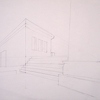o.J._Architektonische Studie Flachdachhaus und Treppe_33x24cm_t.jpg