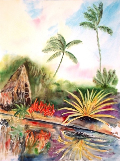 2007-10 Polynesian Culture Center Hawaii 48x36cm t