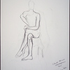 1993-09-16 Sitzender Akt mit überschlagenem Bein 40 x 30cm t